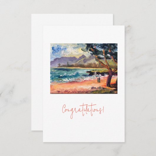 Flat Congratulations Card Dankeskarte (Vorne/Hinten)