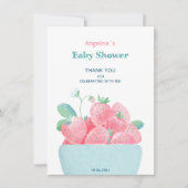 Flat Danke Baby Duwer Card Erdbeeren (Vorderseite)