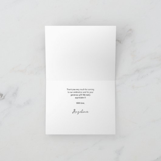 Flat danke dir Baby Dusche. (Innenseite)