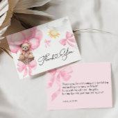 Flat danke dir Pink Bear Card