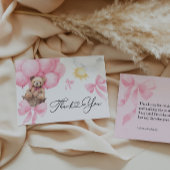 Flat danke dir Pink Bear Card