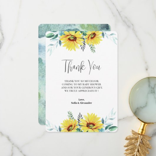 Flat danke Ihnen Baby Showcard (Vorderseite/Rückseite Beispiel)