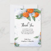 Flat danke Ihnen Baby Shower Card Mandarine (Vorderseite)