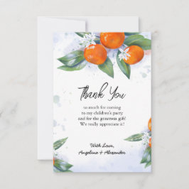 Flat danke Ihnen Baby Shower Card Mandarine