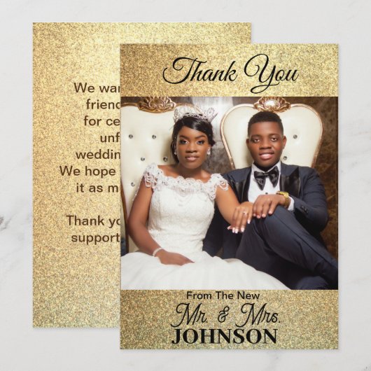 Flat danke Ihnen Fotokarte (Vorne/Hinten)