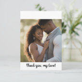 Flat danke You Card - African American Couple (Stehend Vorderseite)