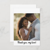 Flat danke You Card - African American Couple (Vorne/Hinten)