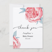 Flat Dankeschön an Ihre Baby Duschkarten Blume Dankeskarte (Vorderseite)