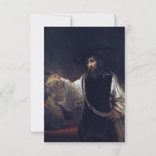 Flat Dankeschön Card Aristoteles mit einer Büste H Dankeskarte (Vorderseite)