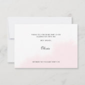 Flat Dankeschön Card Bridal Showe Dankeskarte (Rückseite)