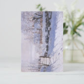 Flat Dankeschön Card Claude Monet The Magpie Winte Dankeskarte (Stehend Vorderseite)