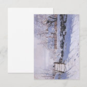 Flat Dankeschön Card Claude Monet The Magpie Winte Dankeskarte (Vorne/Hinten)