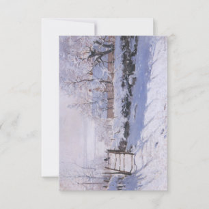 Flat Dankeschön Card Claude Monet The Magpie Winte Dankeskarte