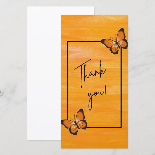 Flat Dankeschön-Karte (Vorne/Hinten)