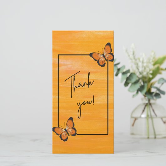 Flat Dankeschön-Karte (Stehend Vorderseite)