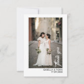 Flat Dankeschön-Karte - Dankeschön zum Hochzeitsst Dankeskarte (Vorderseite)