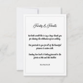 Flat Dankeschön-Karte - Dankeschön zum Hochzeitsst Dankeskarte (Rückseite)