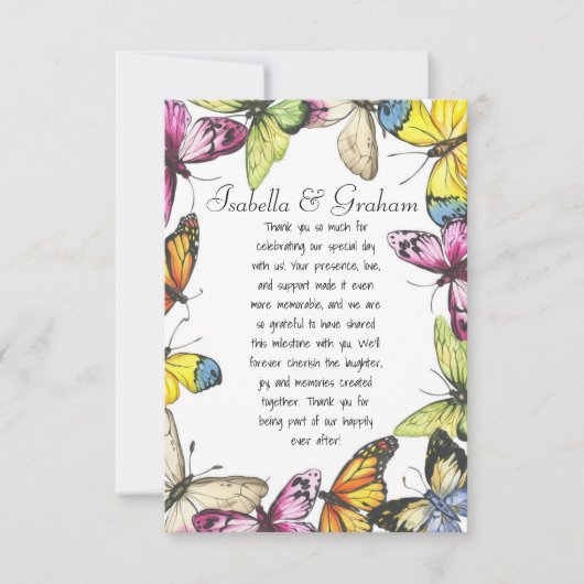 Flat Dankeschön-Karte Dankeskarte (Vorderseite)