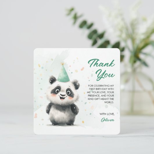 Flat Dankeschön-Karte Dankeskarte (Stehend Vorderseite)