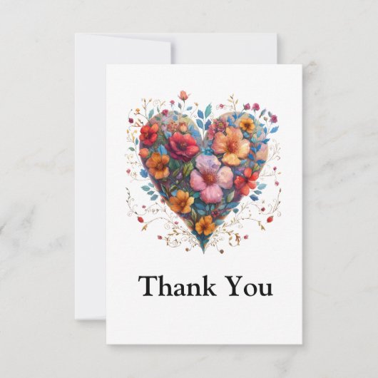 Flat Dankeschön-Karte Dankeskarte (Vorderseite)