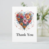 Flat Dankeschön-Karte Dankeskarte (Stehend Vorderseite)