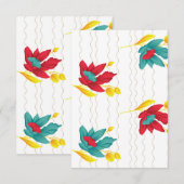 Flat Dankeschön-Karte Dankeskarte (Vorne/Hinten)