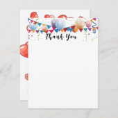 Flat Dankeschön-Karte Dankeskarte (Vorne/Hinten)