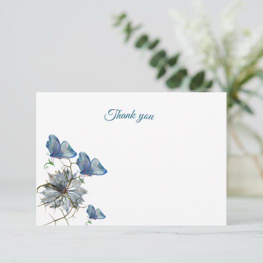 Flat Dankeschön-Karte Dankeskarte (Stehend Vorderseite)