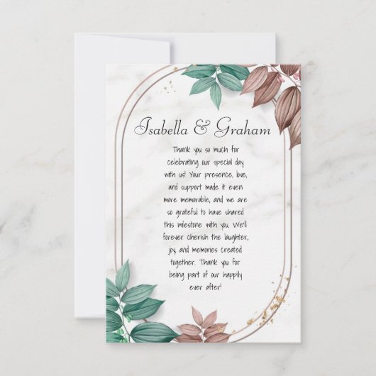 Flat Dankeschön-Karte Dankeskarte (Vorderseite)