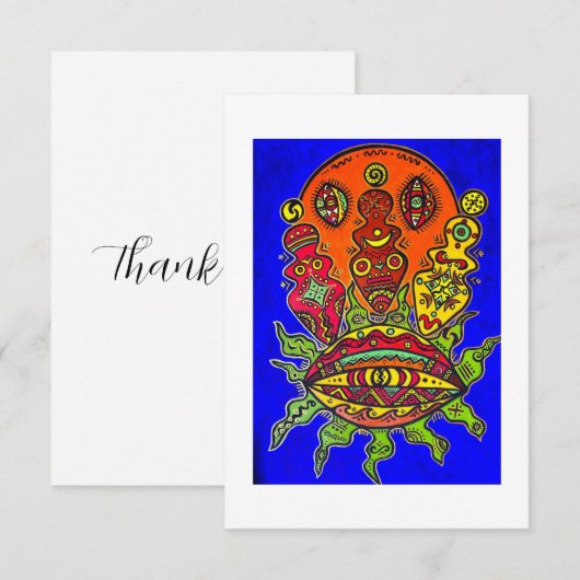 Flat Dankeschön-Karte Dankeskarte (Vorne/Hinten)