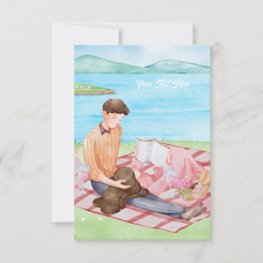 Flat Dankeschön-Karte Dankeskarte (Vorderseite)