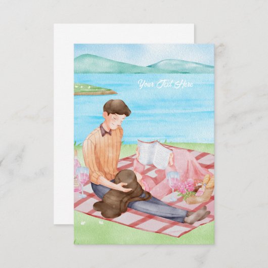 Flat Dankeschön-Karte Dankeskarte (Vorne/Hinten)