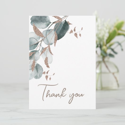 Flat Dankeschön-Karte Dankeskarte (Stehend Vorderseite)