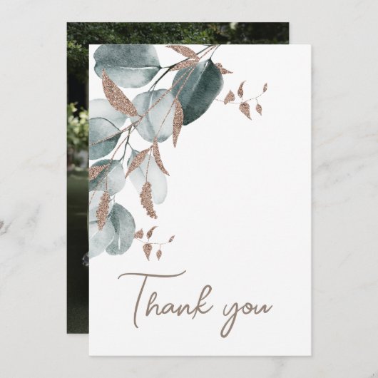 Flat Dankeschön-Karte Dankeskarte (Vorne/Hinten)