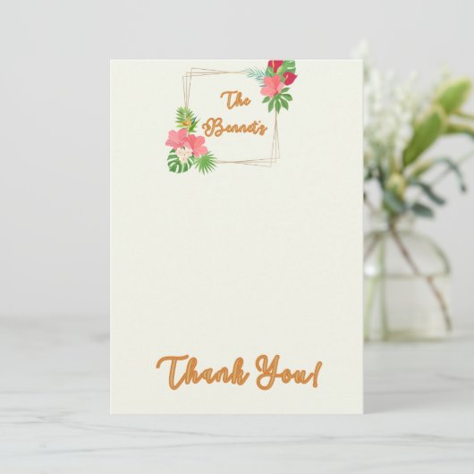 Flat Dankeschön-Karte Dankeskarte (Stehend Vorderseite)