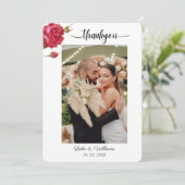 Flat Dankeschön-Karte Dankeskarte (Stehend Vorderseite)