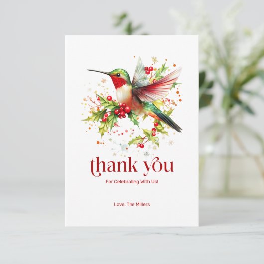 Flat Dankeschön-Karte Dankeskarte (Stehend Vorderseite)