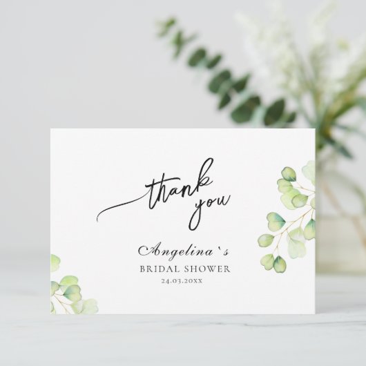 Flat Dankeschön-Karte Dankeskarte (Stehend Vorderseite)