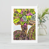 Flat Dankeschön-Karte Dankeskarte (Stehend Vorderseite)