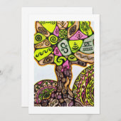 Flat Dankeschön-Karte Dankeskarte (Vorne/Hinten)