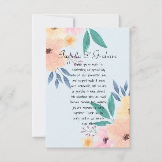 Flat Dankeschön-Karte Dankeskarte (Vorderseite)