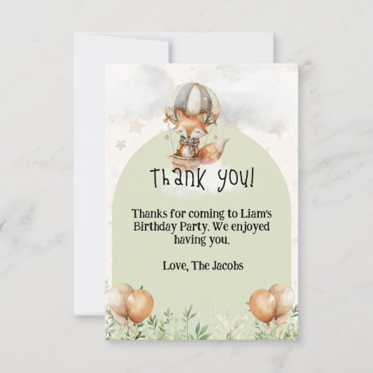 Flat Dankeschön-Karte Dankeskarte (Vorderseite)