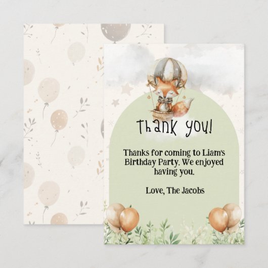 Flat Dankeschön-Karte Dankeskarte (Vorne/Hinten)