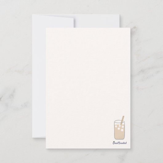 Flat Dankeschön-Karte Dankeskarte (Rückseite)