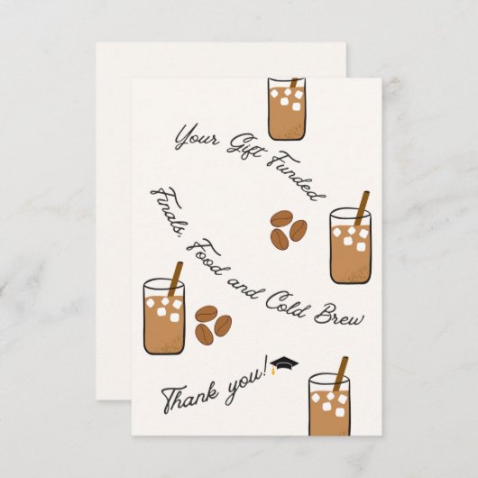 Flat Dankeschön-Karte Dankeskarte (Vorne/Hinten)