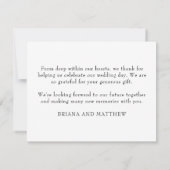 Flat Dankeschön-Karte Dankeskarte (Rückseite)