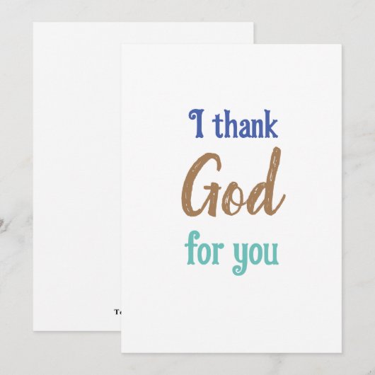 Flat Dankeschön-Karte Dankeskarte (Vorne/Hinten)