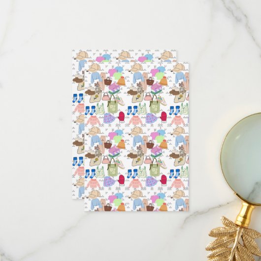 Flat Dankeschön-Karte Dankeskarte (Vorderseite/Rückseite Beispiel)