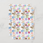 Flat Dankeschön-Karte Dankeskarte (Vorne/Hinten)