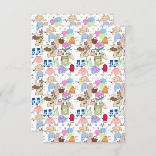 Flat Dankeschön-Karte Dankeskarte (Vorne/Hinten)